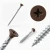 Different angles of a dark chocolate brown timber decking screws