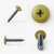Different angles of the RAL 1020 Olive yellow - 25mm x 4.2mm Painted Flange Head Self Tapping Screws - BZP Steel