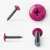 Different angles of the RAL 4010 Telemagenta - 25mm x 4.2mm Painted Flange Head Self Tapping Screws - BZP Steel