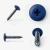 Different angles of the RAL 5003 Sapphire Blue - 25mm x 4.2mm Painted Flange Head Self Tapping Screws - BZP Steel