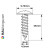 Technical drawing of the RAL 5012 Light Blue - 25mm x 4.2mm Painted Flange Head Self Tapping Screws - BZP Steel, showing the size & dimensions