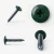 Different angles of the RAL 6012 Black Green - 25mm x 4.2mm Painted Flange Head Self Tapping Screws - BZP Steel