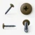 Different angles of the RAL 8008 Olive Brown - 25mm x 4.2mm Painted Flange Head Self Tapping Screws - BZP Steel