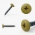 Different angles of the RAL 1020 Olive Yellow - 32mm x 4.2mm Painted Flange Head Self Tapping Screws - BZP Steel