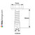 Technical drawing of the RAL 1033 Dahlia Yellow - 13mm x 4.2mm Coloured Hex Head Self Drilling Tek Bolts - BZP