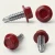 Different angles of the RAL 3002 Carmine Red - 13mm x 4.2mm Coloured Hex Head Self Drilling Tek Bolts - BZP