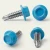 Different angles of the RAL 5012 Light Blue - 13mm x 4.2mm Coloured Hex Head Self Drilling Tek Bolts - BZP
