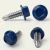 Different angles of the RAL 5013 Cobalt Blue - 13mm x 4.2mm Coloured Hex Head Self Drilling Tek Bolts - BZP