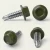 Different angles of the RAL 6003 Olive Green - 13mm x 4.2mm Coloured Hex Head Self Drilling Tek Bolts - BZP