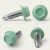 Different angles of the RAL 6027 Light Green - 13mm x 4.2mm Coloured Hex Head Self Drilling Tek Bolts - BZP