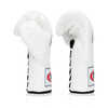 Fairtex BGL6 Pro Leather Laced Competition Gloves - Locked Thumb for Muay Thai and Boxing