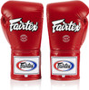 Fairtex BGL3 Pro Training Competition Gloves - Locked Thumb Red