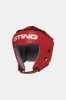 Sting USA Boxing Approved Open Face Head Guard - Red