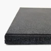 Premium 3’3” x 3’3” Rubber Gym Flooring Mat – 0.6” Thick – Black