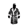 Cleto Reyes Satin Boxing Robe With Hood Black/White