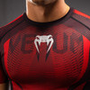 Venum Galactic 3.0 Short Sleeve Rashguard - Red/Silver