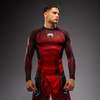 Venum Galactic 3.0 Long Sleeve Rashguard - Red/Silver