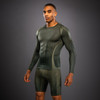 Venum Stealth Long Sleeve Rashguard - Khaki/Dark Green