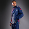 Men's Official UFC Freedom 250 by Venum Blue Authentic Fight Night Walkout Hoodie -Zahabi