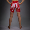 Women's Official UFC Freedom 250 by Venum Red Authentic Long Fit Vale Tudo Short
