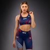 Women's Official UFC Freedom 250 by Venum Blue Authentic Fight Night Sports Bra
