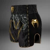 Venum Serpenti Muay Thai Shorts - Black/Silver/Gold