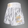 Venum Contender XT Muay Thai Shorts – White/Silver
