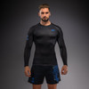 Venum Thunder Dragon Long Sleeve Rashguard - Black/Royal Blue