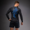 Venum Thunder Dragon Long Sleeve Rashguard - Black/Royal Blue