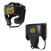 Everlast 1910 Pro Protective Gear - Black Groin Guard and Headgear Bundle