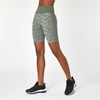 Everlast Women's Seamless Camo Cycling Shorts - Dark Olive