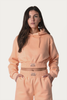 Rival Women's Cropped Heavyweight Fleece Hoodie - Peach