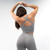 Rival Buttery Stretch Cross-Back Sports Bra - Grey
