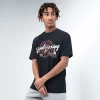 Rival Vintage Graphic Tee with Spandex - Black
