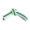 Century Double Wrap Striped White Belt