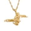 Century 14K Gold Plated Necklace - Male Kicking Figure
