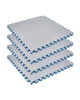 Century Reversible 1.5" Puzzle Mat Four Piece Bundle - Grey/Black