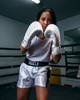 TITLE Boxing Professional Women’s Satin Striped Boxing Trunks