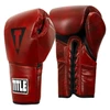 TITLE Boxing Blood Red Leather Sparring Boxing Gloves
