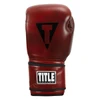 TITLE Boxing Blood Red Leather Bag Boxing Gloves