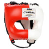 PRO COMBAT Traditional Face Saver Headgear // Red/White