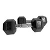 Fitness First Rubber Hex Dumbbell Pairs 5 - 100 lbs