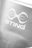 Sting Pro Leather Abdominal Guard - White/Silver