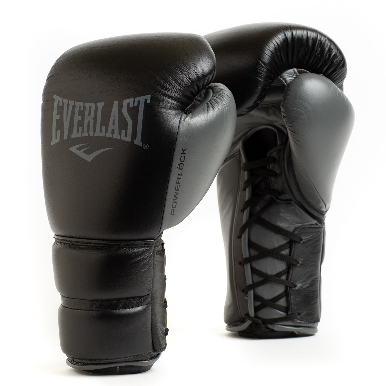 Everlast Powerlock2 Pro Laced Training Gloves Black/Grey