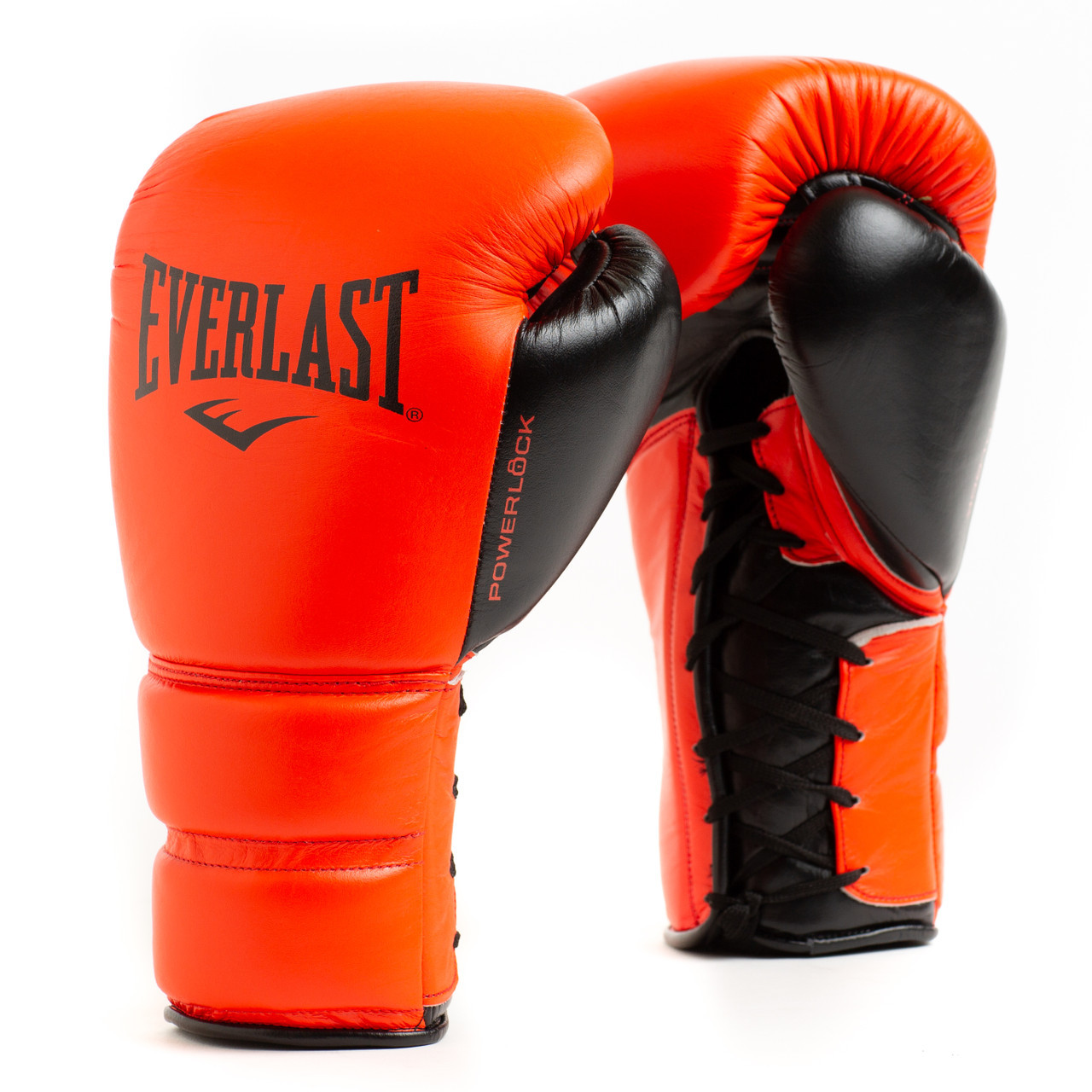 Everlast Powerlock2 Pro Laced Training Gloves Neon Red/Black