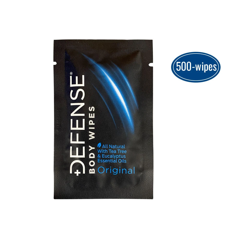 Defense Body Wipes – Original – Individual – 500 Individual Original Body Wipes Case