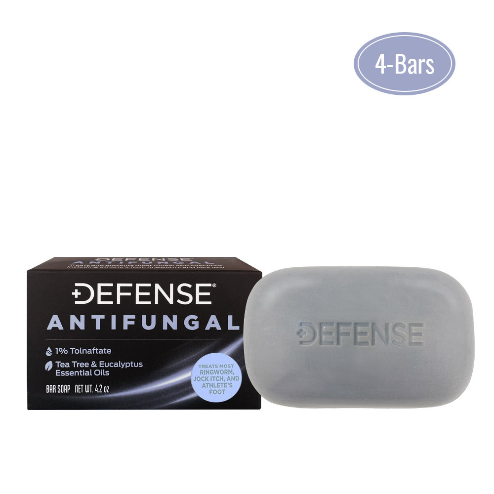 Defense Antifungal Medicated Bar Soap – Pack of 4 (No Dish)