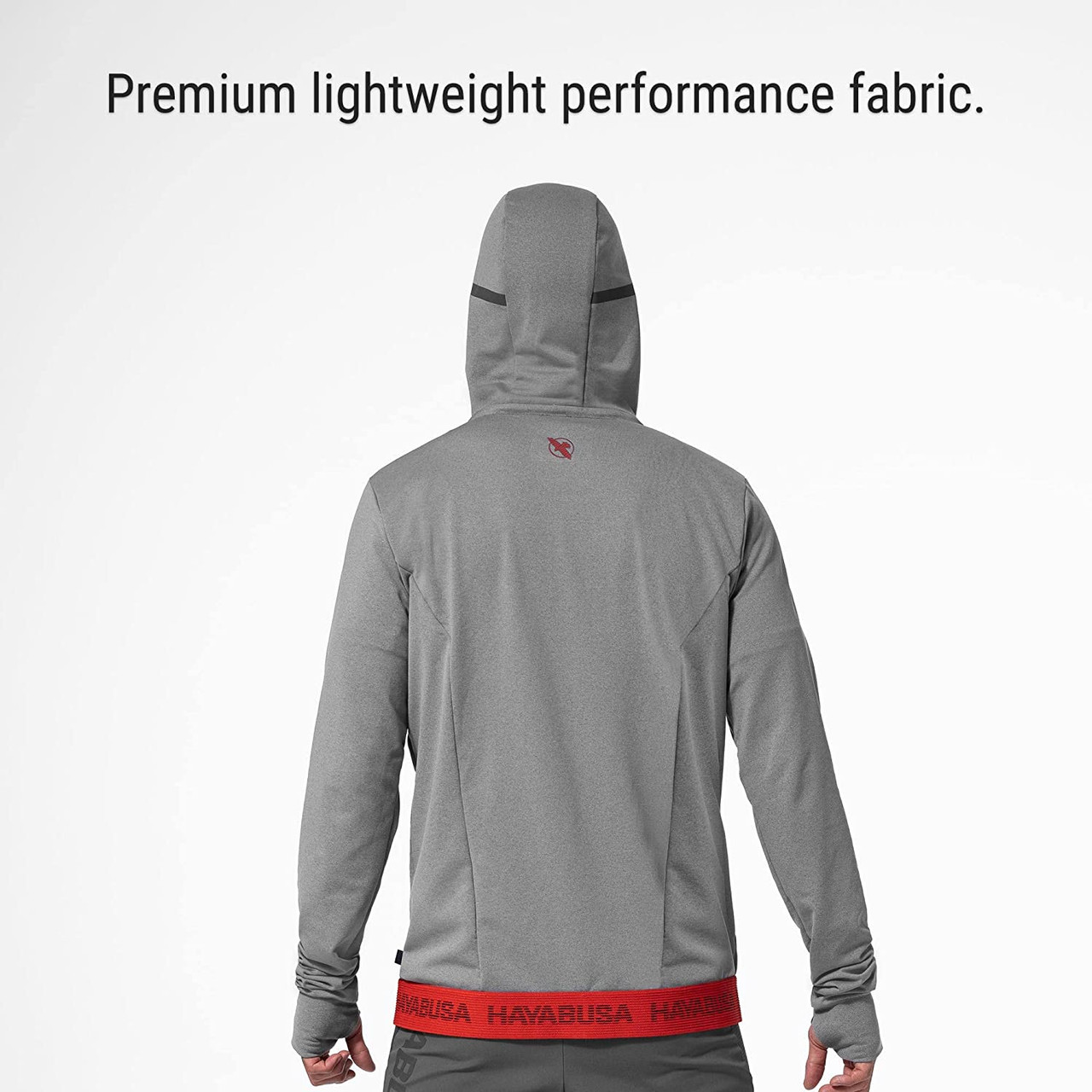 Hayabusa Men's Zip-Up Performance Hoodie Dark Heather Grey - PRO