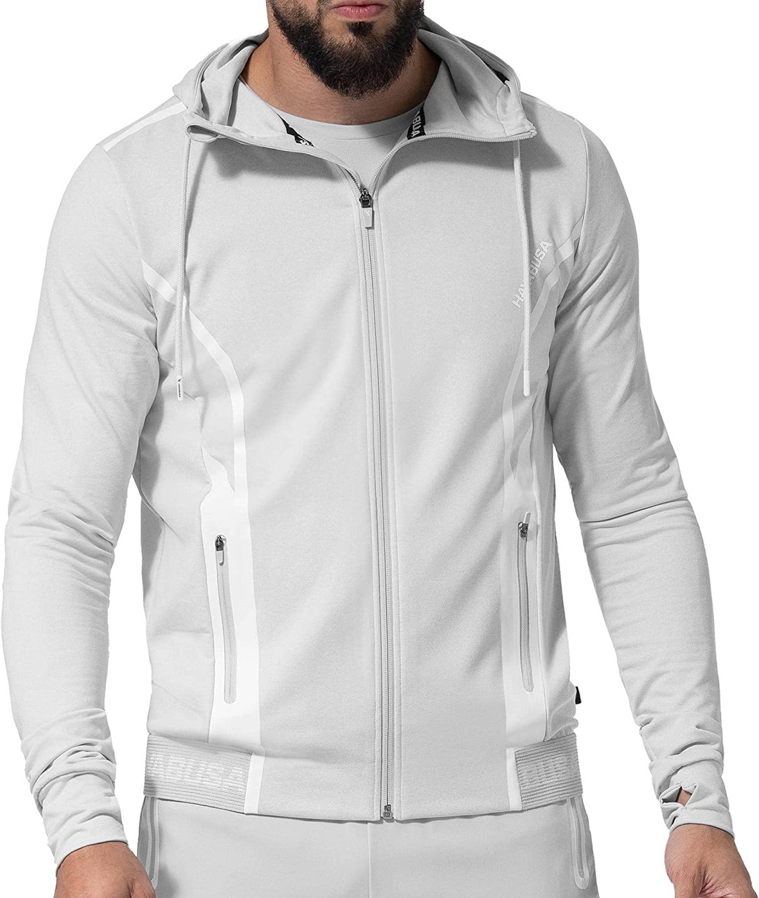 Hayabusa Men's Zip-Up Performance Hoodie Light Heather Grey