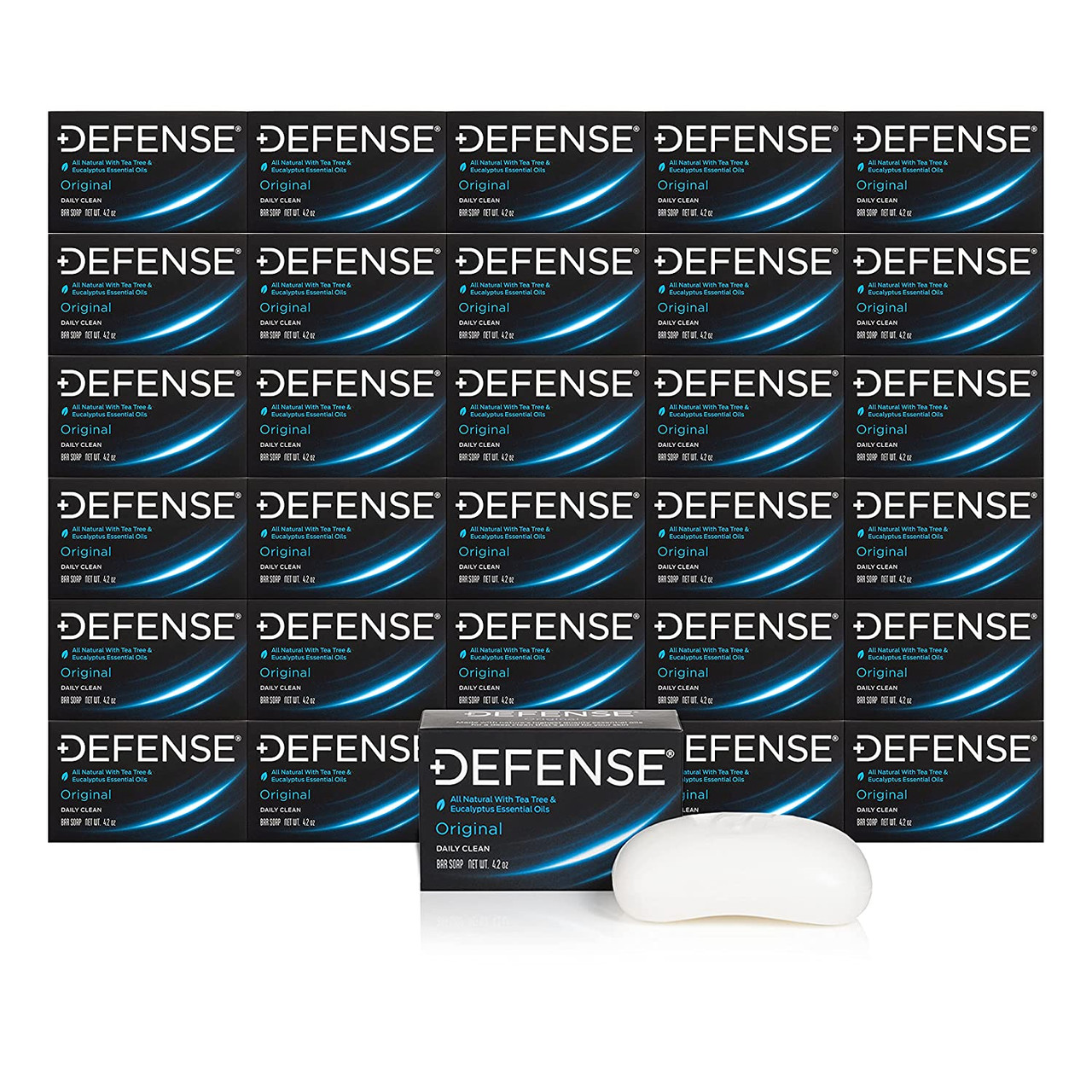 Defense Soap 4 oz Bar Soap – Tea Tree & Eucalyptus | 30 Pack